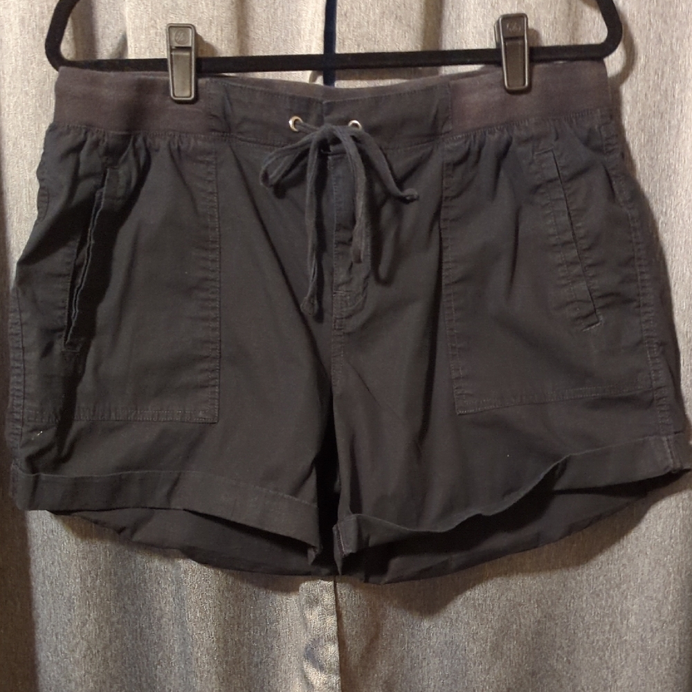 Liz Claiborne Black Drawstring Cargo Shorts